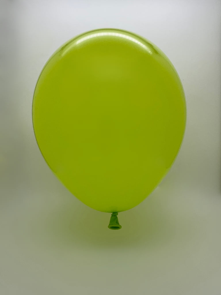 Not Inflated 5" Deco Bright Lime Decomex Latex Balloons (100 Per Bag) Made By Decomex Vietnam Exclusive to Bargain Balloons