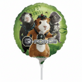 Le mini-ballon Anagram/MD 9" (remplissage uniquement ; bâtons vendus séparément) représente trois cochons d'Inde G-Force animés en tenue d'espion sur un fond vert avec TOP SECRET et le logo G-FORCE à l'avant.