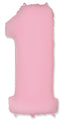 26" Inflated Foil Balloon Made By Flexmetal Medium Size Balloon Number Shaped like "1" Pastel Pink