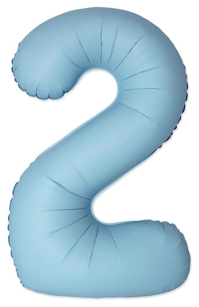 Inflated Balloons to 32". Number "2" Slimmer Design compared to other. Brands and Sizes. Color Matte Blue. Brand Flexmetal