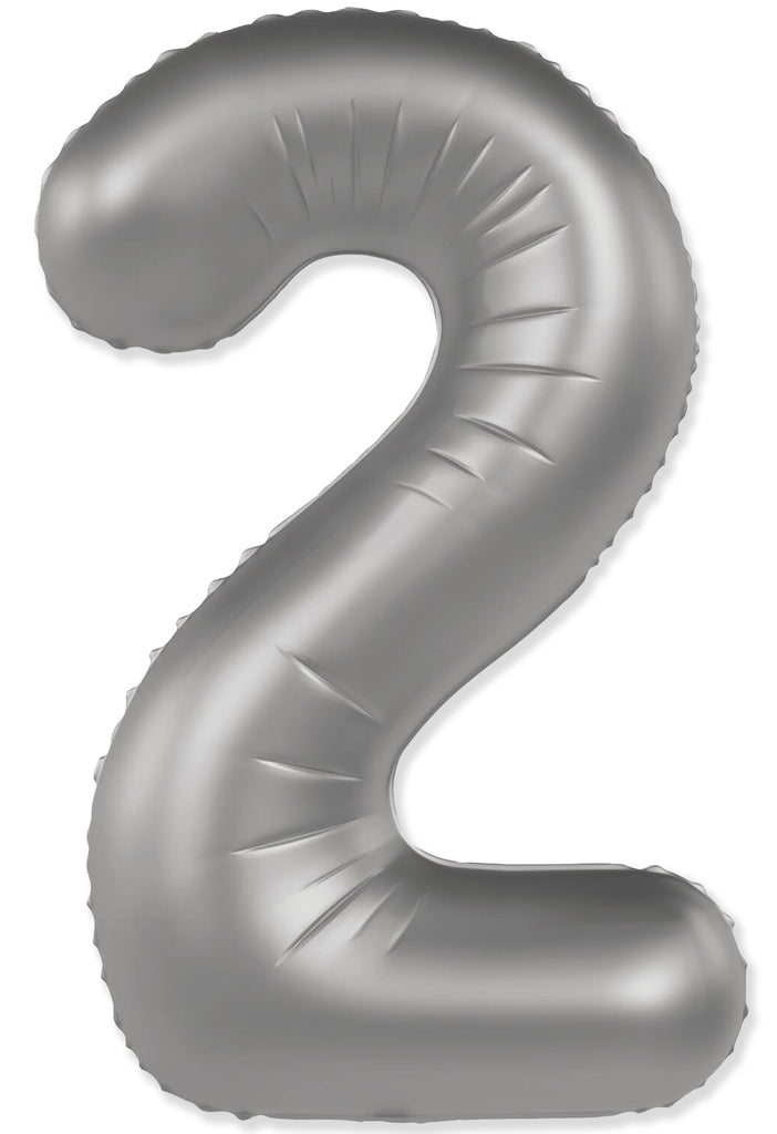 Not Inflated 32 Inches Number 2 Slimmer Design Matte Moonlight Silver Manufactured by Flexmetal