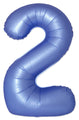 Inflated Balloons to 32". Number "2" Slimmer Design compared to other. Brands and Sizes. Color Satin Blue Reflex. Brand Flexmetal