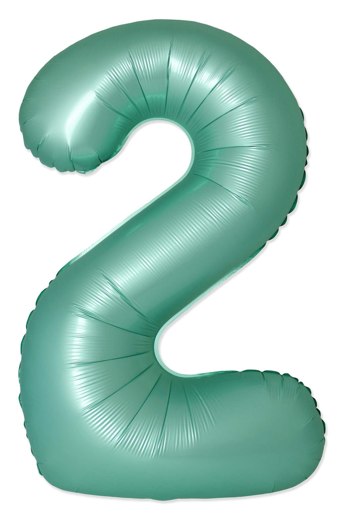 Inflated Balloons to 32". Number "2" Slimmer Design compared to other. Brands and Sizes. Color Satin Turquoise. Brand Flexmetal