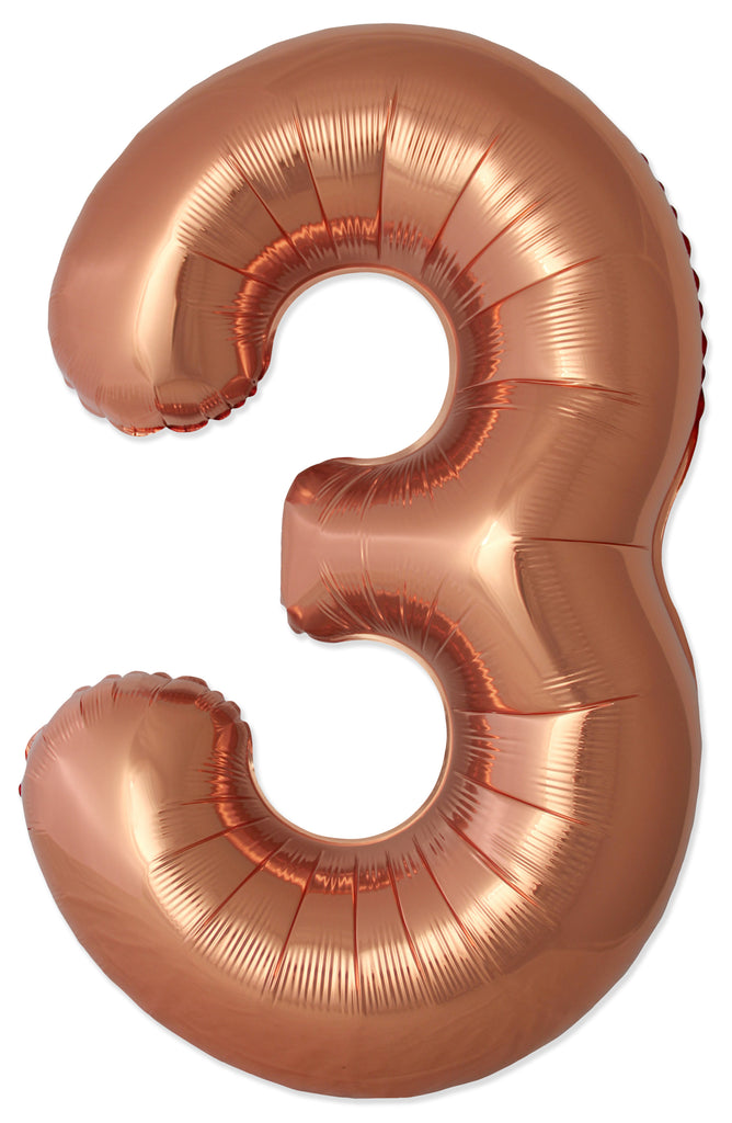 Inflated Balloons to 32". Number "3" Slimmer Design compared to other. Brands and Sizes. Color Bronze. Brand Flexmetal