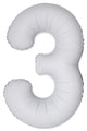 Inflated Balloons to 32". Number "3" Slimmer Design compared to other. Brands and Sizes. Color Matte White. Brand Flexmetal