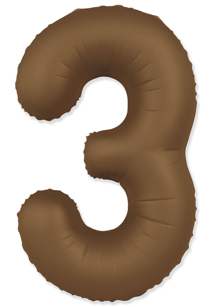 Not Inflated 32 Inches Number 3 Slimmer Design Matte Chocolate Brown  Manufactured by Flexmetal