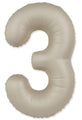 Not Inflated 32 Inches Number 3 Slimmer Design Matte Creamy Latte Manufactured by Flexmetal