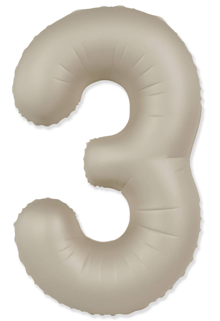 Not Inflated 32 Inches Number 3 Slimmer Design Matte Creamy Latte Manufactured by Flexmetal