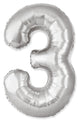 Not Inflated 32 Inches Number 3 Slimmer Design Silver Manufactured by Flexmetal