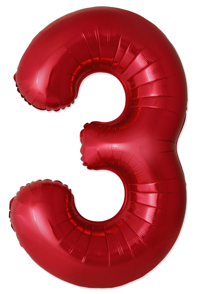 Inflated Balloons to 32". Number "3" Slimmer Design compared to other. Brands and Sizes. Color Red. Brand Flexmetal