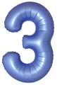 Inflated Balloons to 32". Number "3" Slimmer Design compared to other. Brands and Sizes. Color Satin Blue Reflex. Brand Flexmetal