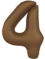 Not Inflated 32 Inches Number 4 Slimmer Design Matte Chocolate Brown  Manufactured by Flexmetal