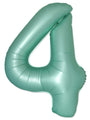 Inflated Balloons to 32". Number "4" Slimmer Design compared to other. Brands and Sizes. Color Satin Turquoise. Brand Flexmetal