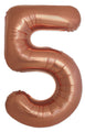 Inflated Balloons to 32". Number "5" Slimmer Design compared to other. Brands and Sizes. Color Bronze. Brand Flexmetal
