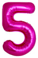 Inflated Balloons to 32". Number "5" Slimmer Design compared to other. Brands and Sizes. Color Fuchsia. Brand Flexmetal