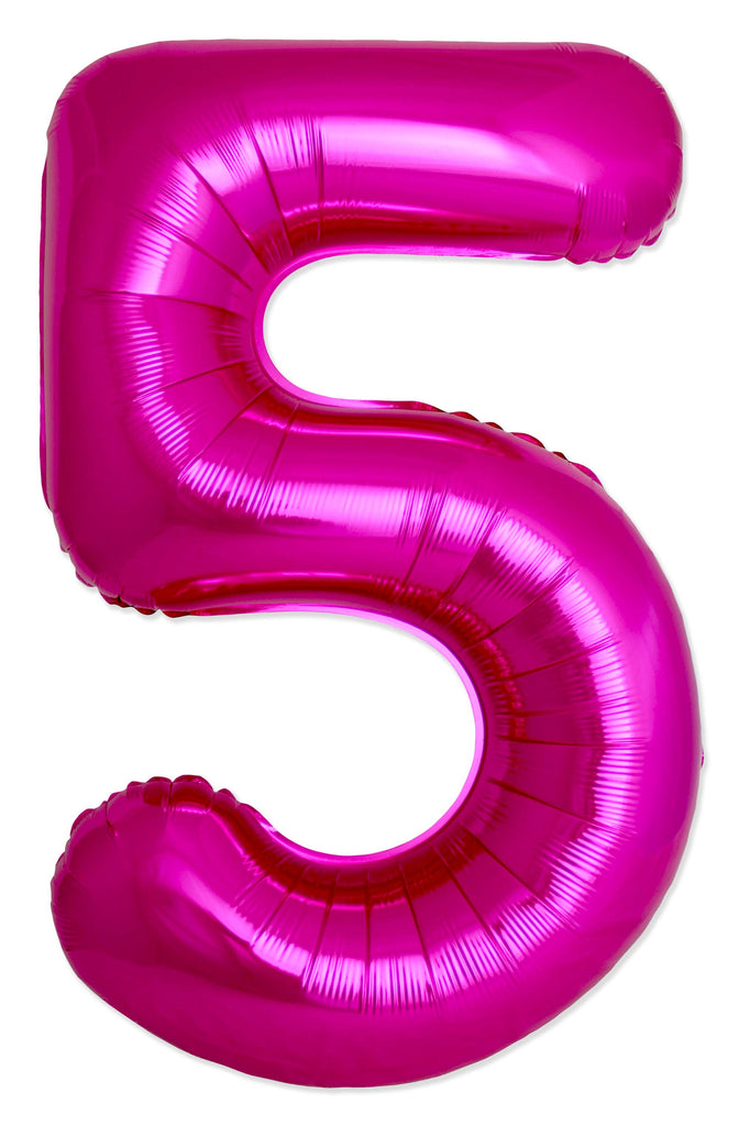 Inflated Balloons to 32". Number "5" Slimmer Design compared to other. Brands and Sizes. Color Fuchsia. Brand Flexmetal