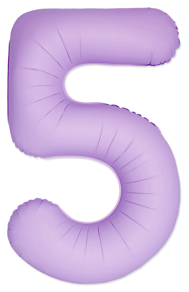 Inflated Balloons to 32". Number "5" Slimmer Design compared to other. Brands and Sizes. Color Matte Lavender. Brand Flexmetal