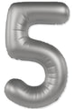 Not Inflated 32 Inches Number 5 Slimmer Design Matte Moonlight Silver Manufactured by Flexmetal