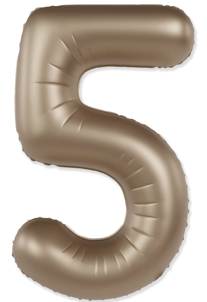 Not Inflated 32 Inches Number 5 Slimmer Design Matte Starlight Gold Manufactured by Flexmetal