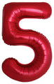 Inflated Balloons to 32". Number "5" Slimmer Design compared to other. Brands and Sizes. Color Red. Brand Flexmetal