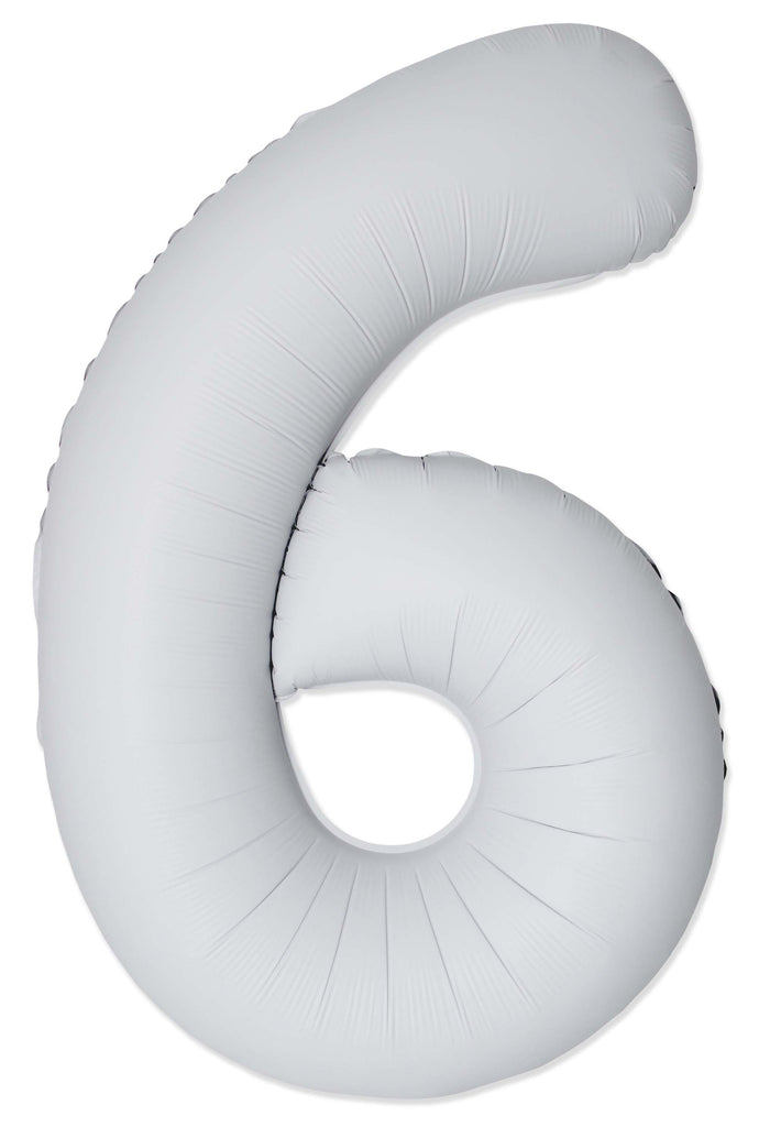 Inflated Balloons to 32". Number "6" Slimmer Design compared to other. Brands and Sizes. Color Matte White. Brand Flexmetal