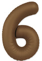 Not Inflated 32 Inches Number 6 Slimmer Design Matte Chocolate Brown  Manufactured by Flexmetal