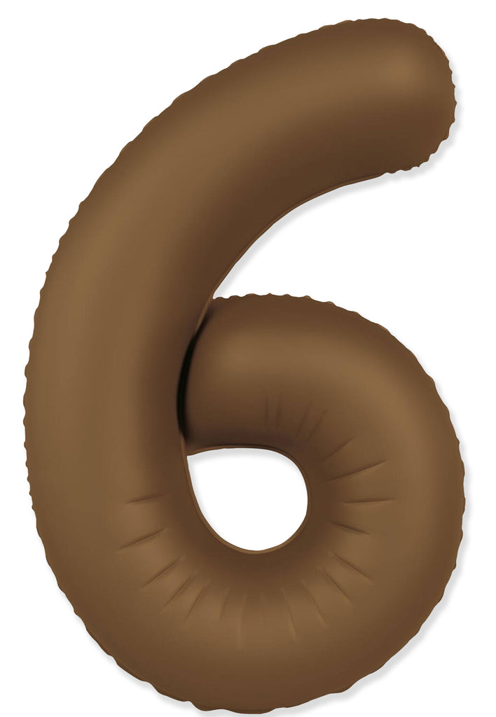 Not Inflated 32 Inches Number 6 Slimmer Design Matte Chocolate Brown  Manufactured by Flexmetal