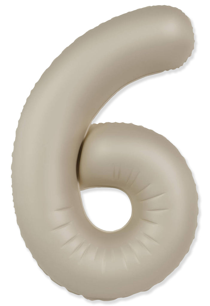 Not Inflated 32 Inches Number 6 Slimmer Design Matte Creamy Latte Manufactured by Flexmetal