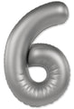 Not Inflated 32 Inches Number 6 Slimmer Design Matte Moonlight Silver Manufactured by Flexmetal