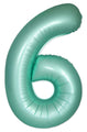 Inflated Balloons to 32". Number "6" Slimmer Design compared to other. Brands and Sizes. Color Satin Turquoise. Brand Flexmetal