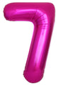 Inflated Balloons to 32". Number "7" Slimmer Design compared to other. Brands and Sizes. Color Fuchsia. Brand Flexmetal