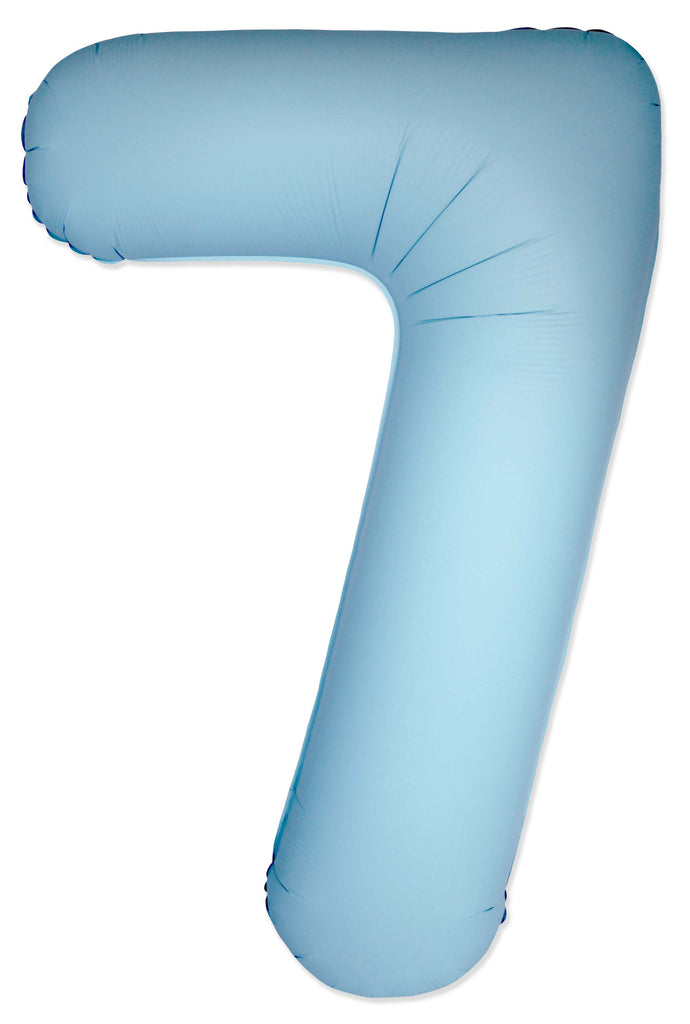 Inflated Balloons to 32". Number "7" Slimmer Design compared to other. Brands and Sizes. Color Matte Blue. Brand Flexmetal