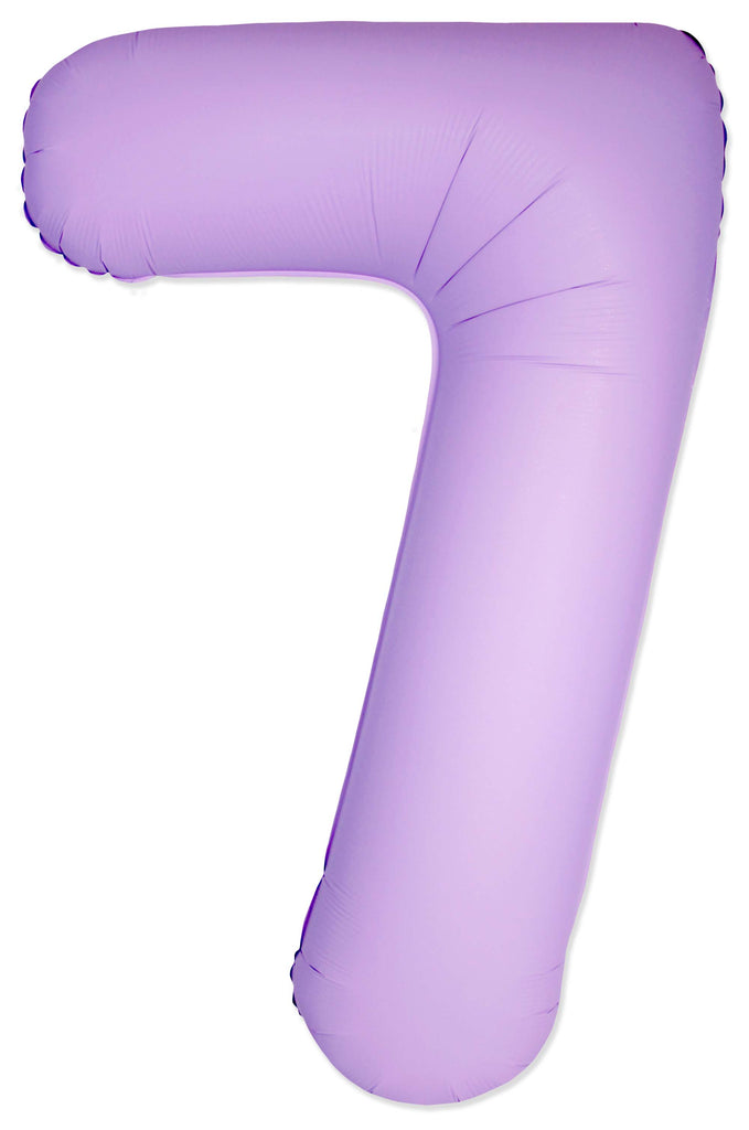 Inflated Balloons to 32". Number "7" Slimmer Design compared to other. Brands and Sizes. Color Matte Lavender. Brand Flexmetal
