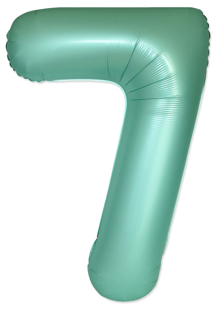 Inflated Balloons to 32". Number "7" Slimmer Design compared to other. Brands and Sizes. Color Satin Turquoise. Brand Flexmetal