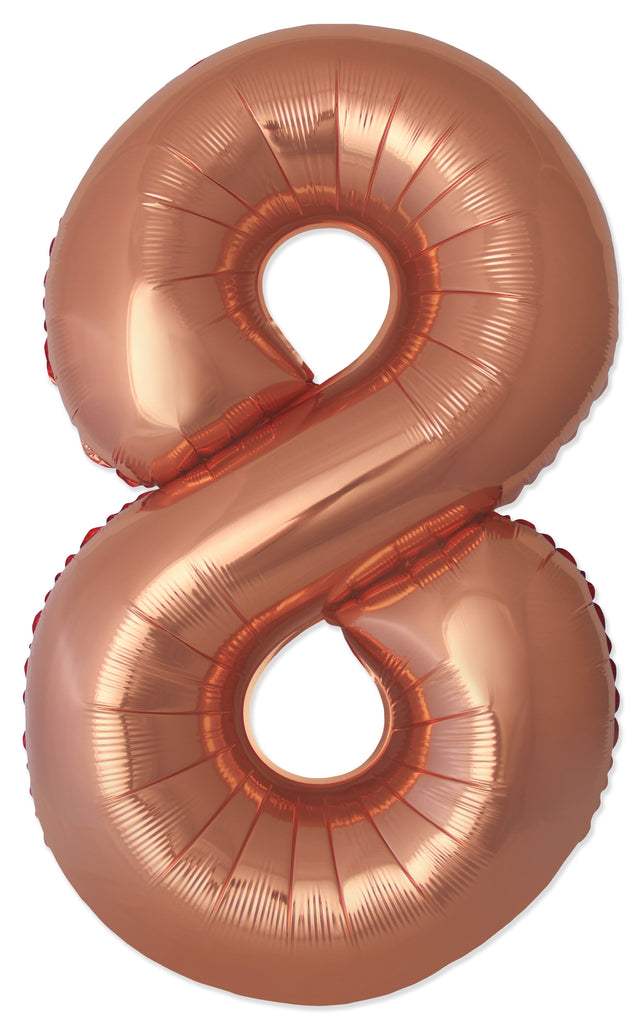 Inflated Balloons to 32". Number "8" Slimmer Design compared to other. Brands and Sizes. Color Bronze. Brand Flexmetal
