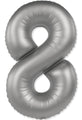 Not Inflated 32 Inches Number 8 Slimmer Design Matte Moonlight Silver Manufactured by Flexmetal