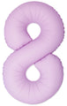 Inflated Balloons to 32". Number "8" Slimmer Design compared to other. Brands and Sizes. Color Matte Pink. Brand Flexmetal