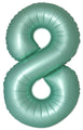 Inflated Balloons to 32". Number "8" Slimmer Design compared to other. Brands and Sizes. Color Satin Turquoise. Brand Flexmetal