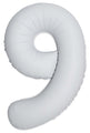 Inflated Balloons to 32". Number "9" Slimmer Design compared to other. Brands and Sizes. Color Matte White. Brand Flexmetal