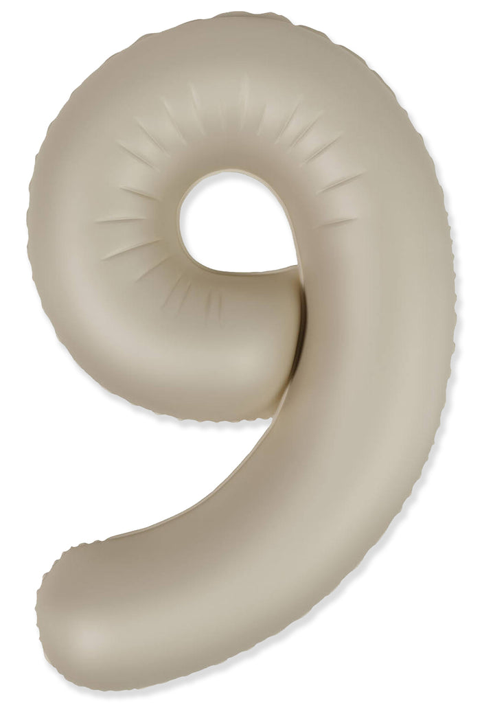 Not Inflated 32 Inches Number 9 Slimmer Design Matte Creamy Latte Manufactured by Flexmetal