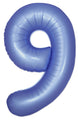 Inflated Balloons to 32". Number "9" Slimmer Design compared to other. Brands and Sizes. Color Satin Blue Reflex. Brand Flexmetal