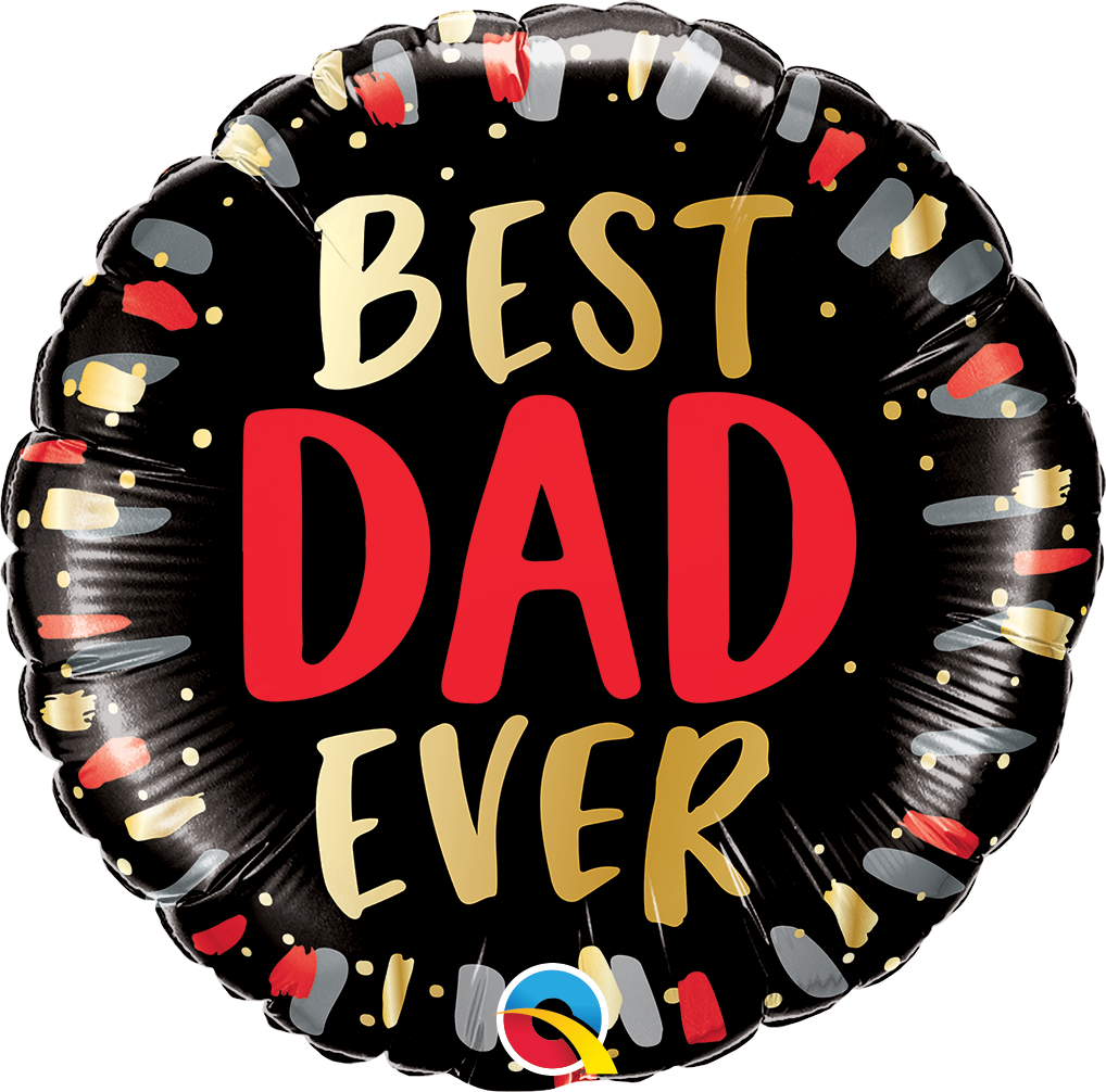 18 Inches Best Dad Ever Foil Balloon Made by Qualatex