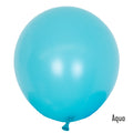 Un globo de látex Kalisan de 60 cm, brillante e inflado, en color azul aguamarina estándar y con un pequeño lazo en un extremo, sobre un fondo blanco. En la parte inferior derecha aparece la palabra «Aqua» en letra negra. Marca: Kalisan (5 unidades por bolsa).