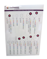 Balloonia pre-quality balloon size chart on a white background