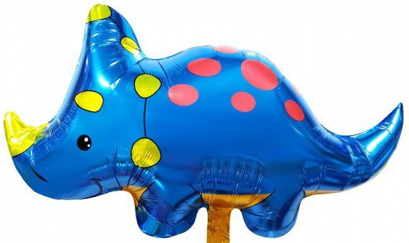 Uninflated 32 Inches Blue Dinosaur Foil Balloon Manufacturered By Colour Wheel