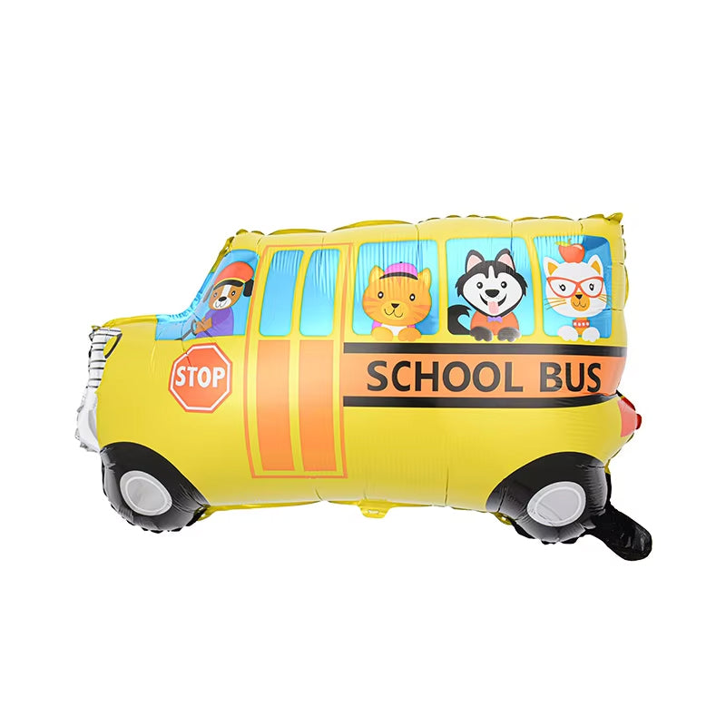 Uninflated 28 Inches Yellow Animal School Bus Foil Balloon Manufacturered By Colour Wheel