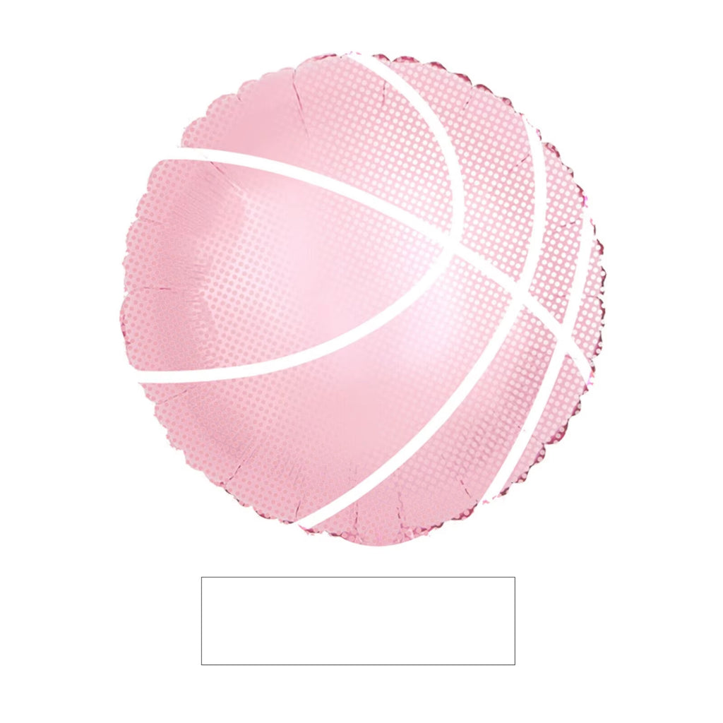 Uninflated 18 Inches Baby Pink Basketball Foil Balloon Manufacturered By Colour Wheel