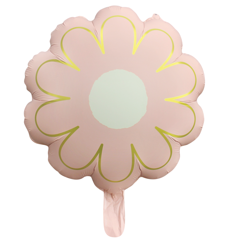 Uninflated 20 Inches Matte Daisy Flower Foil Balloon Pink Manufacturered By Colour Wheel