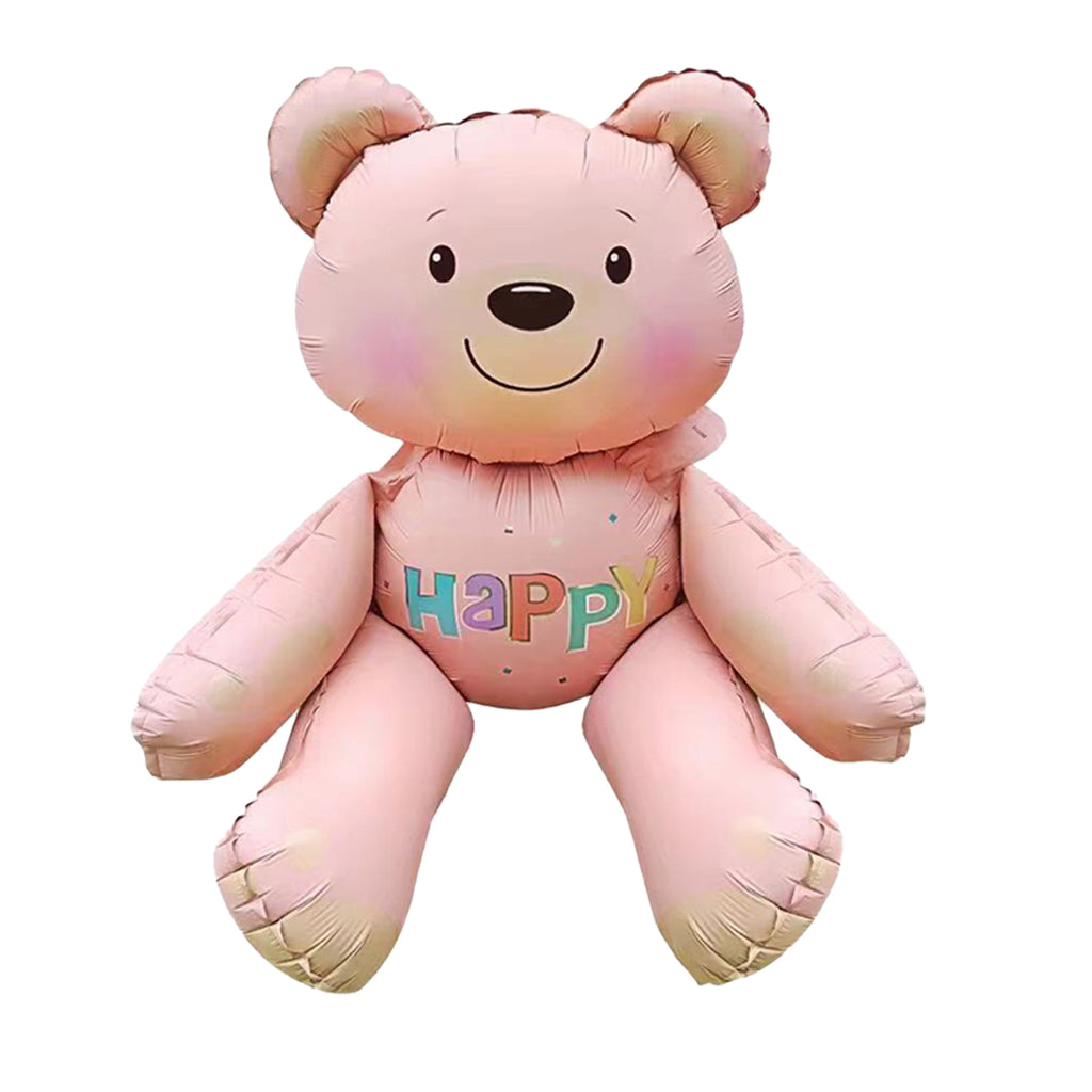 Uninflated 30 Inches Airfill Only Matte Happy Sitting Bear Pink Manufacturered By Colour Wheel