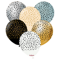 Uninflated 12" Kalisan Printed Cheetah Assorted (6 Per Bag) Latex Balloons Manufactured By Kalisan In Turkey for Bargain Balloons